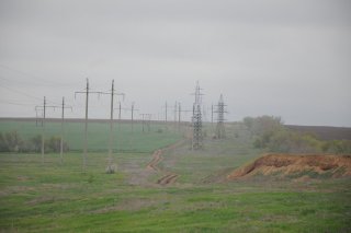 Линии электропередач.