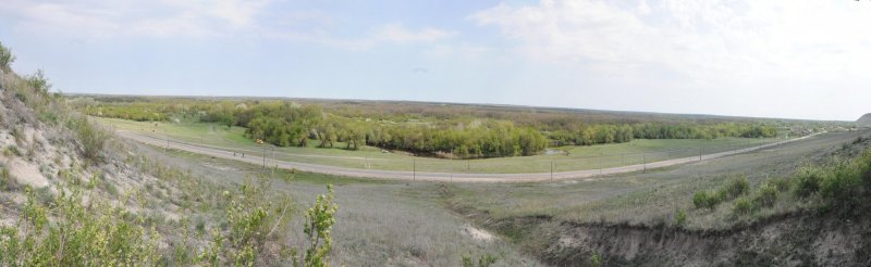Панорама со склона меловых гор.