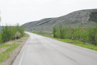 Перед поворотом на монастырь.