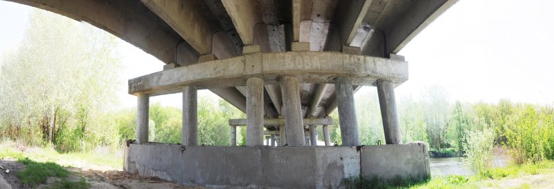 Панорама под мостом через Иловлю.