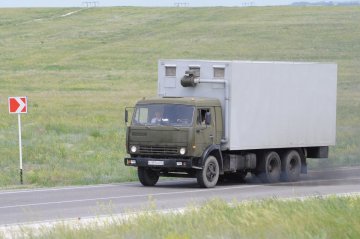 Камаз на подъёме.