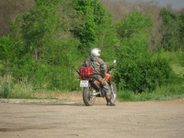 Мотоциклист.