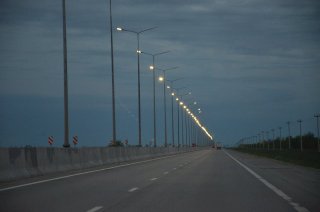 Трасса М-6. Освещение современного участка.
