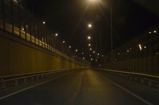 Волжский. Развязка моста в сторону Волгограда.