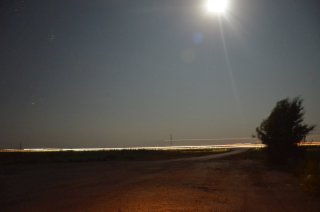 Калмыкия. Ночная трасса.