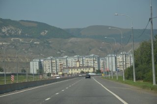 Усть-Джегута. Микрорайон Московский с трассы.