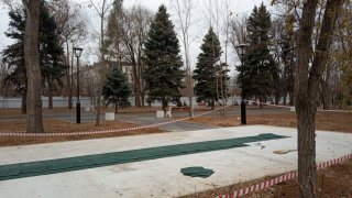 Будущая детская площадка.